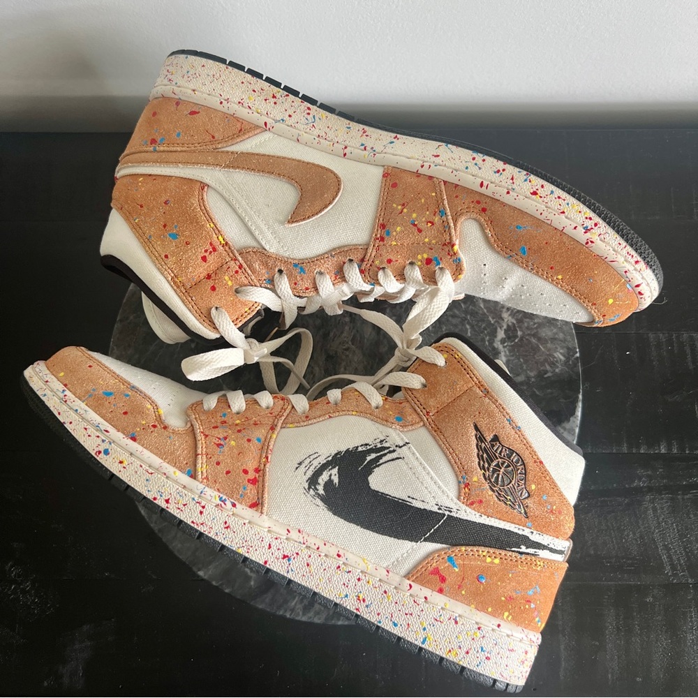 Nike Air Jordan 1 SE Men’s size 12 Brushstroke Paint Splatter DA8005-100